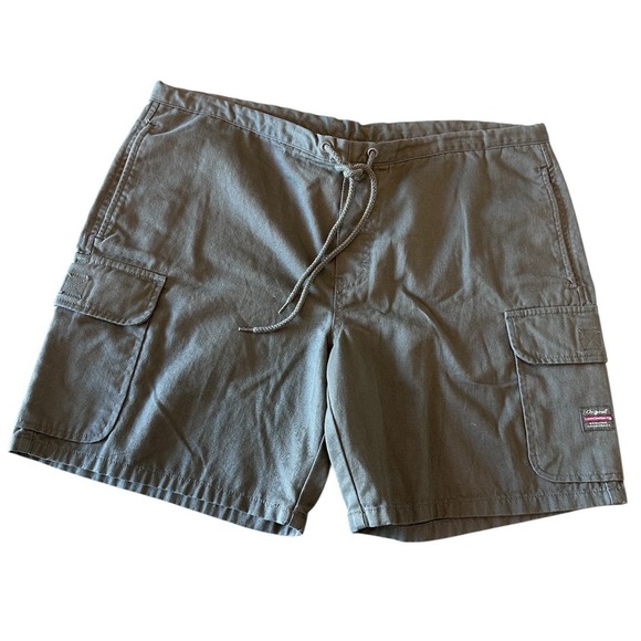 Original UNIONBAY Men's Lightweight Drawstring Cargo Pull-On Shorts Green M - Picture 1 of 4